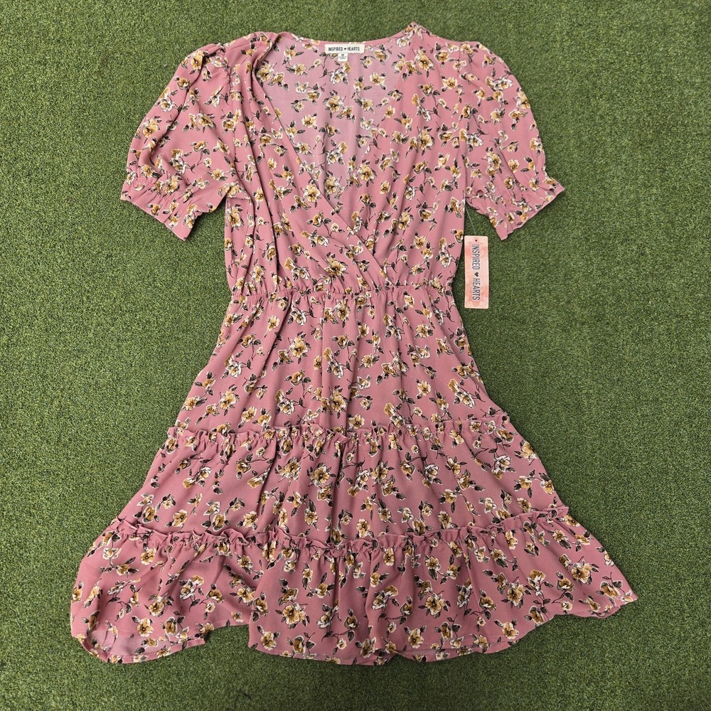 Inspired Hearts Dress Women's Size Medium Floral Dress
